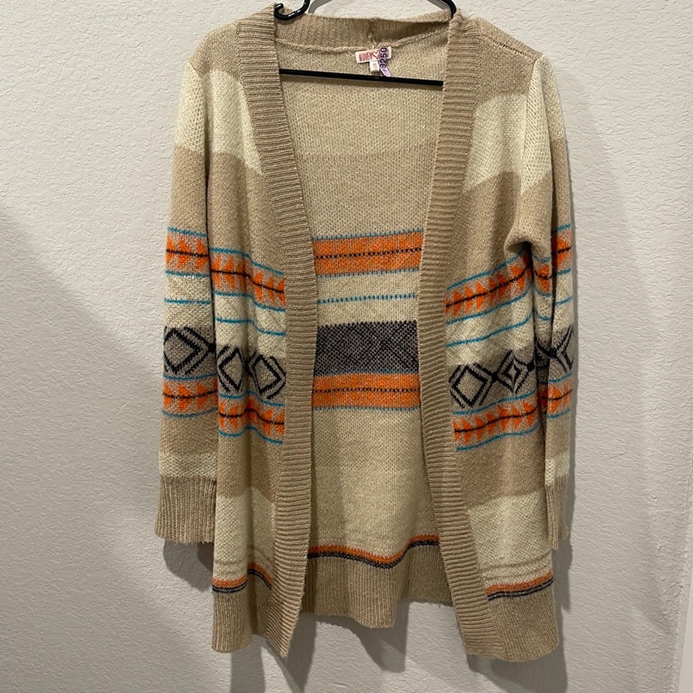 Woven Hearts Western Cardigan- Size M